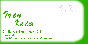 iren keim business card